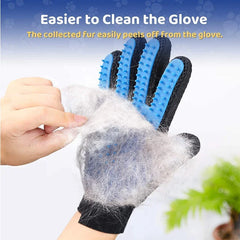 2-in-1 Pet Grooming Gloves for Dogs & Cats - Double-Sided Brush, Bath Glove, De-Shedding & De-Matting Gloves