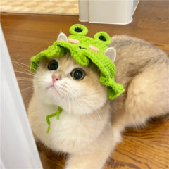 Funny Cat Hat - Cute Woven Hat for Kittens & Cats | Knitted Headwear Present for Pet's & Photo Shoots