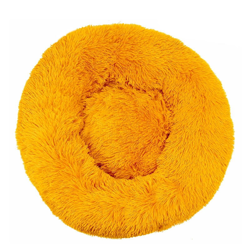 40-110cm Round Pet Bed for All Size Dogs & Cats – Super Soft Plush Dog Bed, Winter Warm Sleeping for Large & Small Pet's - Crazy Pawz  Pet Bed 