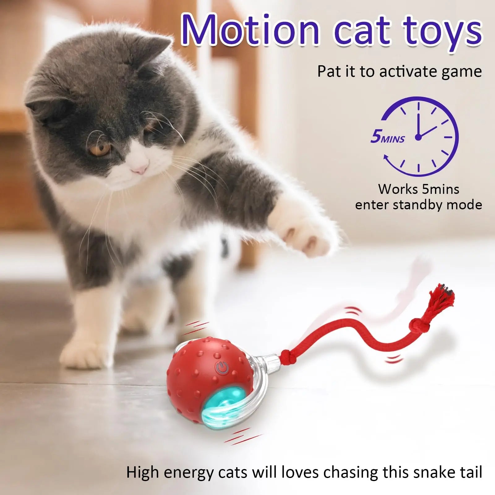 Chirpy Chaser: Rolling Cat Ball Chaser Toy With Bird Chirping Sounds - Interactive Learning Cats Toys - Crazy Pawz