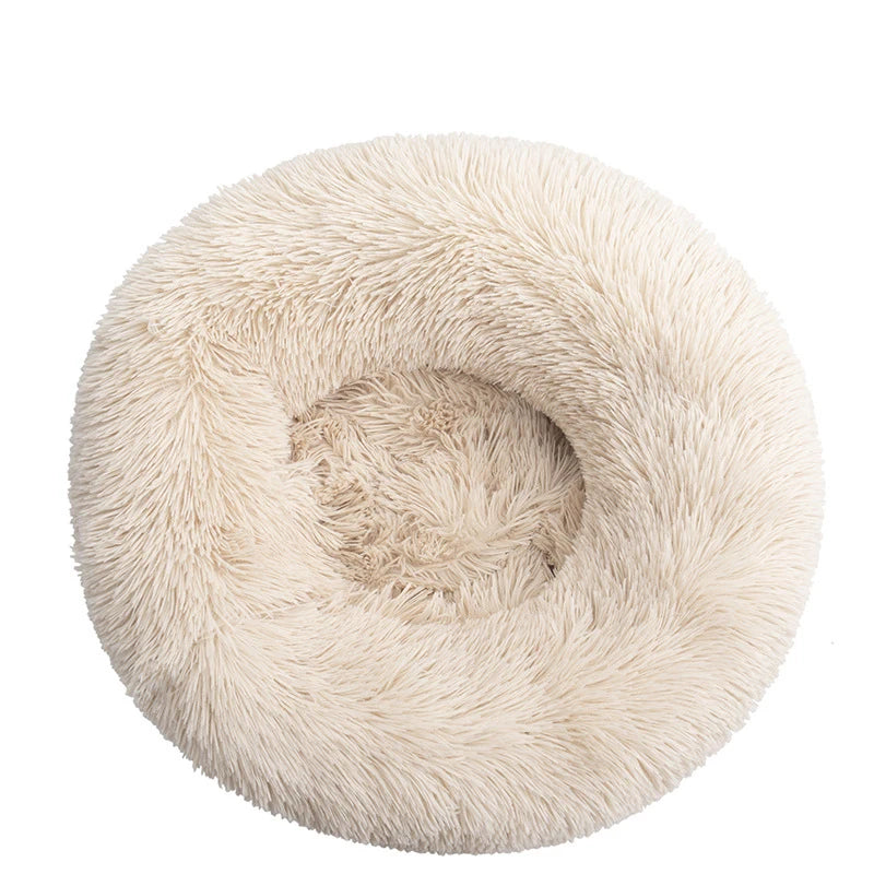 40-110cm Round Pet Bed for All Size Dogs & Cats – Super Soft Plush Dog Bed, Winter Warm Sleeping for Large & Small Pet's - Crazy Pawz  Pet Bed 