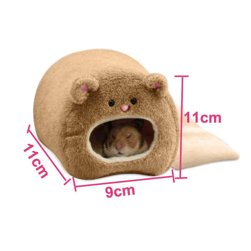 Cute Small Pet Bed - Soft Warm Hamster Igloo Tent Bed – Bear Shaped Nest for Rats, Guinea Pigs, and Small Pets - Crazy Pawz  Hamster Bed 