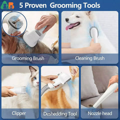 Professional Pet Grooming Station | Pet Vacuum & Clippers for Dog, Cat Pet Grooming | Vacuum Pet Grooming Set - 2.3L Capacity