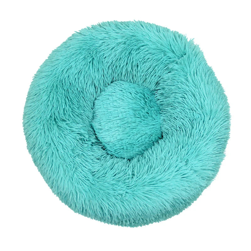 40-110cm Round Pet Bed for All Size Dogs & Cats – Super Soft Plush Dog Bed, Winter Warm Sleeping for Large & Small Pet's - Crazy Pawz  Pet Bed 