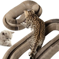 Foldable Magnet Cat Scratching Board & Interactive Toy Ring - Eco-Friendly Claw Grinding Corrugated Cardboard Pet Supplies for Cats