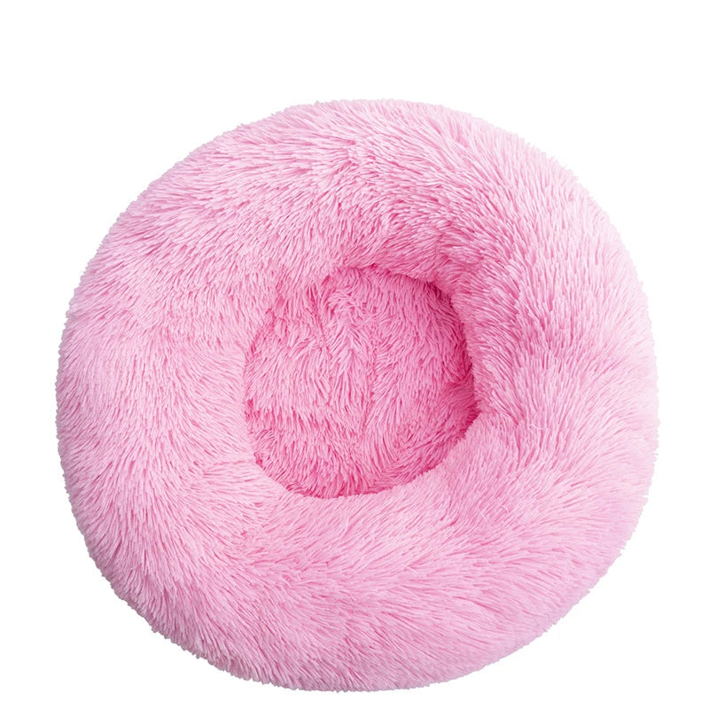 40-110cm Round Pet Bed for All Size Dogs & Cats – Super Soft Plush Dog Bed, Winter Warm Sleeping for Large & Small Pet's - Crazy Pawz  Pet Bed 