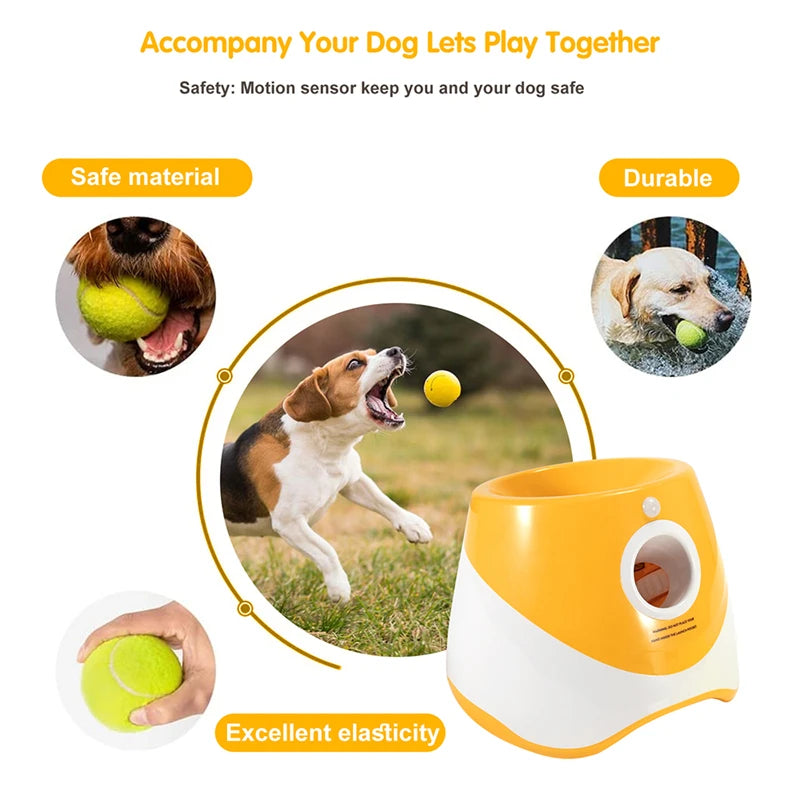 Automatic Dog Ball Launcher | Self Playing Interactive Fetch Toy for Small Pet Dogs