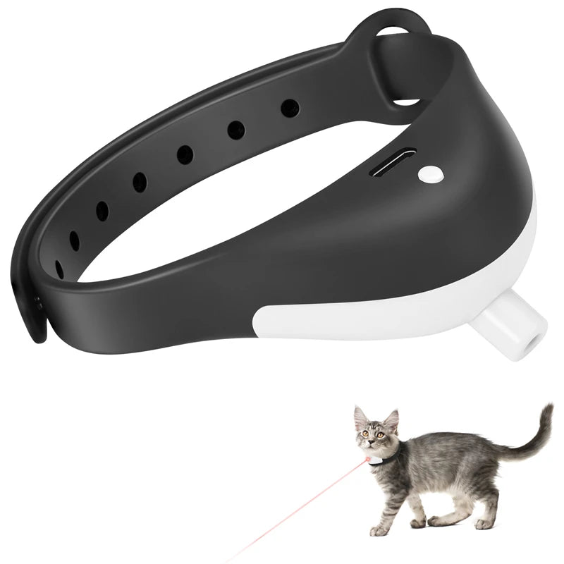 Cat Laser Collar | Rechargeable Laser Cat Laser Pointing Collar - Smart Interactive Cat & Kitten Collar