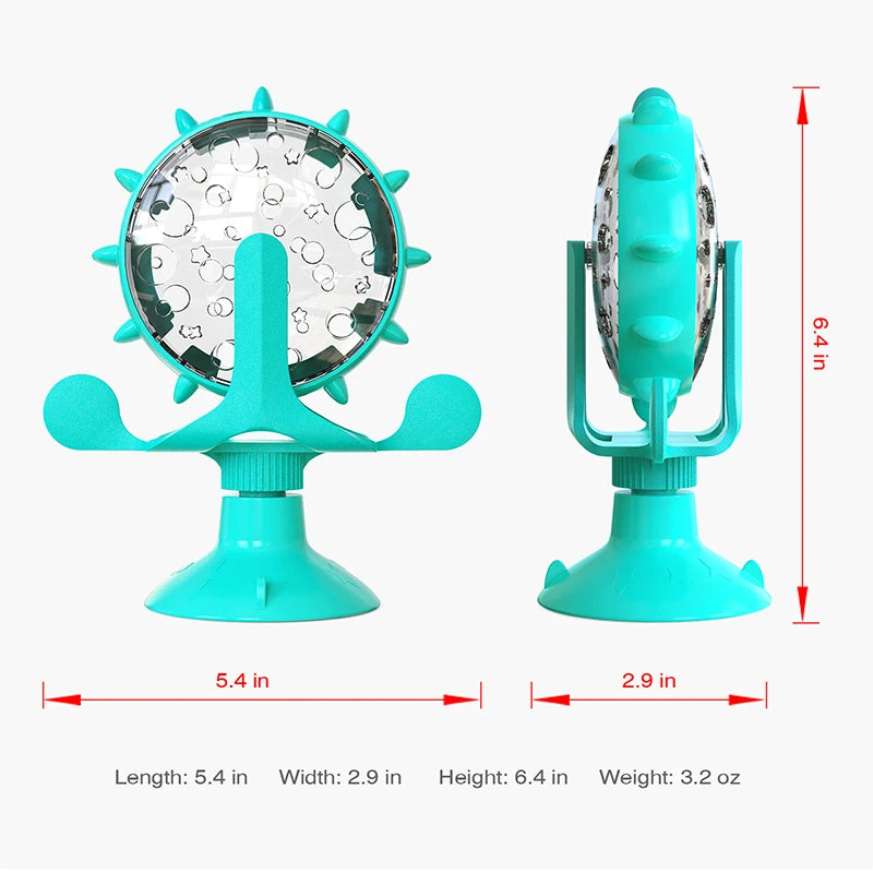 Interactive Ferris Wheel Treat Dispenser Toy for Cats - Moving Slow Feeder for Cat's & Kittens - Cat Toy -  Crazy Pawz