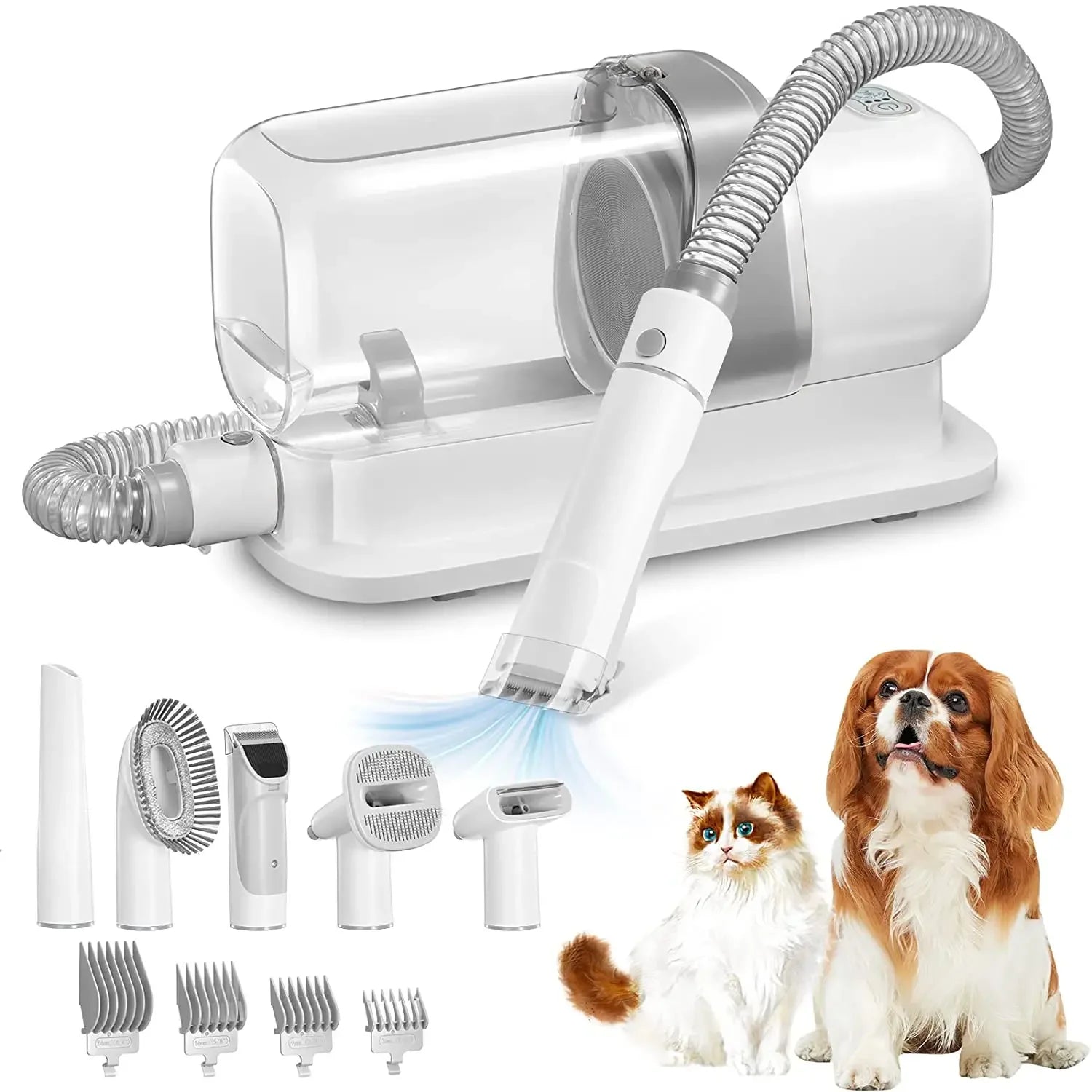 Professional Pet Grooming Station | Pet Vacuum & Clippers for Dog, Cat Pet Grooming | Vacuum Pet Grooming Set - 2.3L Capacity