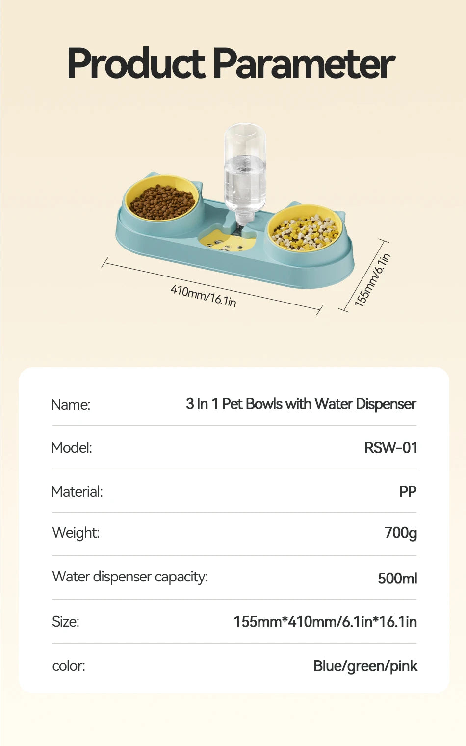 3-in-1 Pet Feeding Bowls & Water Dispenser – Dual Feeding System for Pet Cats | Dry & Wet Food Separation - Pet Feeding Bowl -  Crazy Pawz