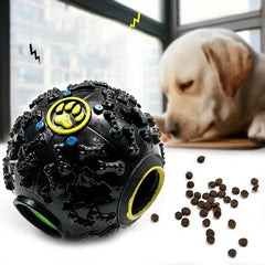 Interactive Sounding Dog Ball Toy - Teeth Cleaning, Food Puzzle & Interactive Sound for Pet Dogs