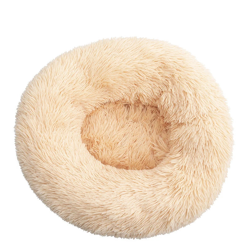 40-110cm Round Pet Bed for All Size Dogs & Cats – Super Soft Plush Dog Bed, Winter Warm Sleeping for Large & Small Pet's - Crazy Pawz  Pet Bed 