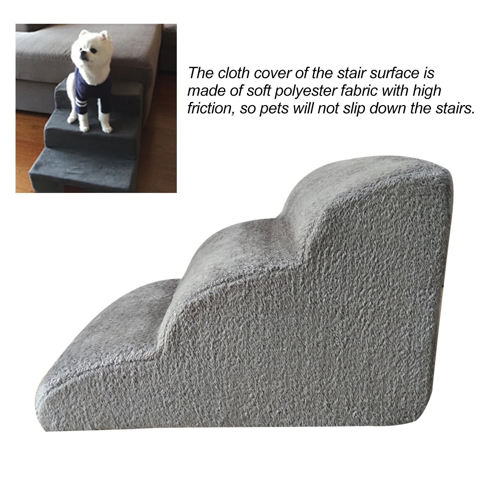 Non-Slip Dog Ramp Stairs – Pet Steps for Bed | Mobility & Arthritis Pet's - Dog Stairs -  Crazy Pawz