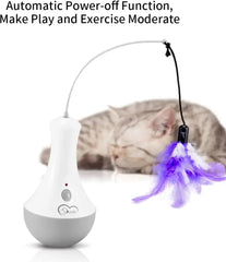 Spinning Cat Feather Interactive Toy | Funny Pet Cat & Kitten Teaser Chase Toy | Automatic Indoor Toys