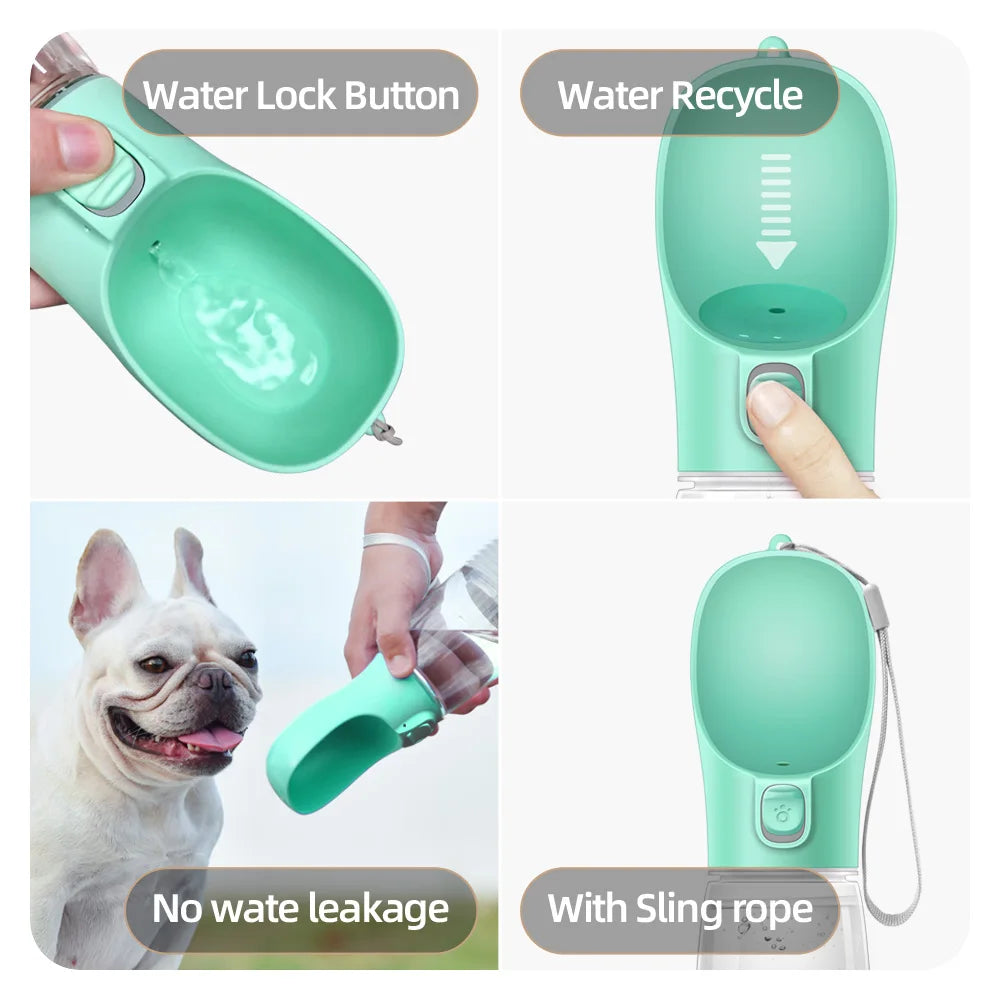 Large Portable Leakproof Dog Water Bottle - Small & Large Pet Dogs, Outdoor Walking Bottle - Pet Water Bottle -  Crazy Pawz