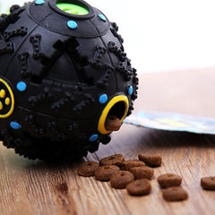 Interactive Sounding Dog Ball Toy - Teeth Cleaning, Food Puzzle & Interactive Sound for Pet Dogs