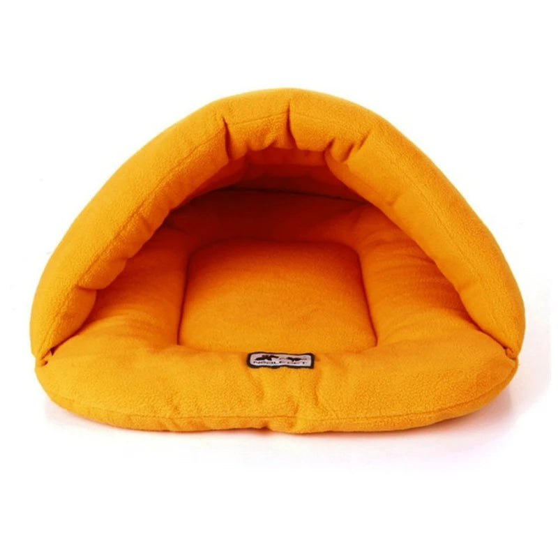 Soft Warm Fleece Pet Bed - Sleeping Bag Style Bed for Small Dogs & Cats | Small & Large Sizes - Pet Bed -  Crazy Pawz