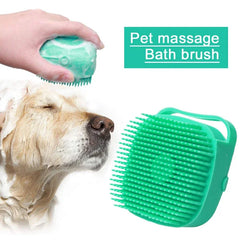 Pet Dog Bath Brush Scrubber | Pet Soft Massage Brush for Bath Grooming Deep Coat Cleaning & Dirt Removal