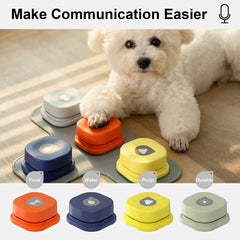 Interactive pressable buttons for dog training