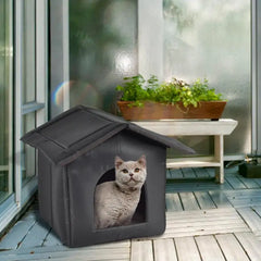 Waterproof Outdoor Pet House – Foldable & Washable Warm Winter Pet Bed for Kittens, Cats and Small Pets - Crazy Pawz  Outdoor Pet Bed 