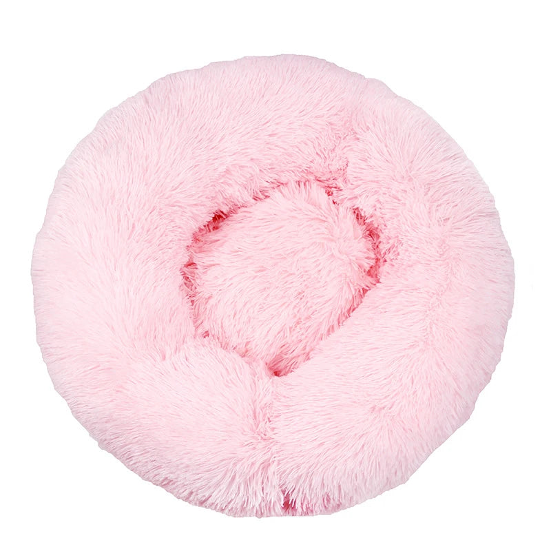 40-110cm Round Pet Bed for All Size Dogs & Cats – Super Soft Plush Dog Bed, Winter Warm Sleeping for Large & Small Pet's - Crazy Pawz  Pet Bed 