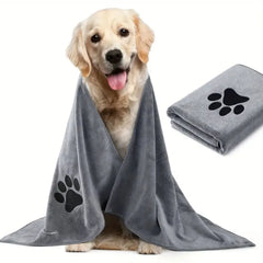 Super Soft Microfiber Pet Bath Towel - Absorbent, Quick-Dry Dog & Cat Blanket | Pet Grooming Supplies - Dog Blanket -  Crazy Pawz