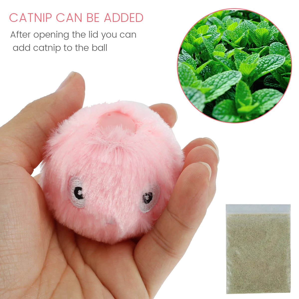 Catnip Play Ball | Kitten & Cat Training Toy - Interactive Catnip Ball - Crazy Pawz  Chase Toy 