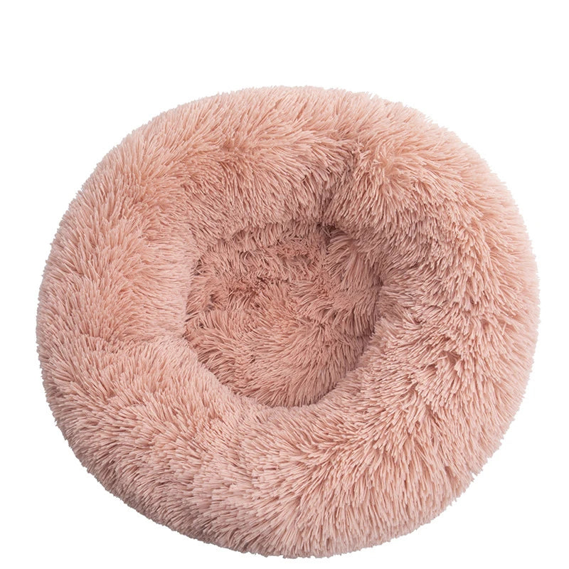 40-110cm Round Pet Bed for All Size Dogs & Cats – Super Soft Plush Dog Bed, Winter Warm Sleeping for Large & Small Pet's - Crazy Pawz  Pet Bed 