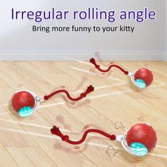 automatic directional rolling chase toy for cats