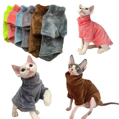 Warm Winter Cat Turtleneck Coat for Sphynx & Hairless Cat's | Stylish Jacket for Small & Large Pet Cat's - Cat Coat -  Crazy Pawz