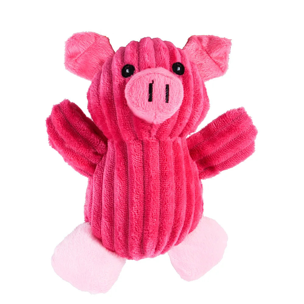 pink pig dog toy