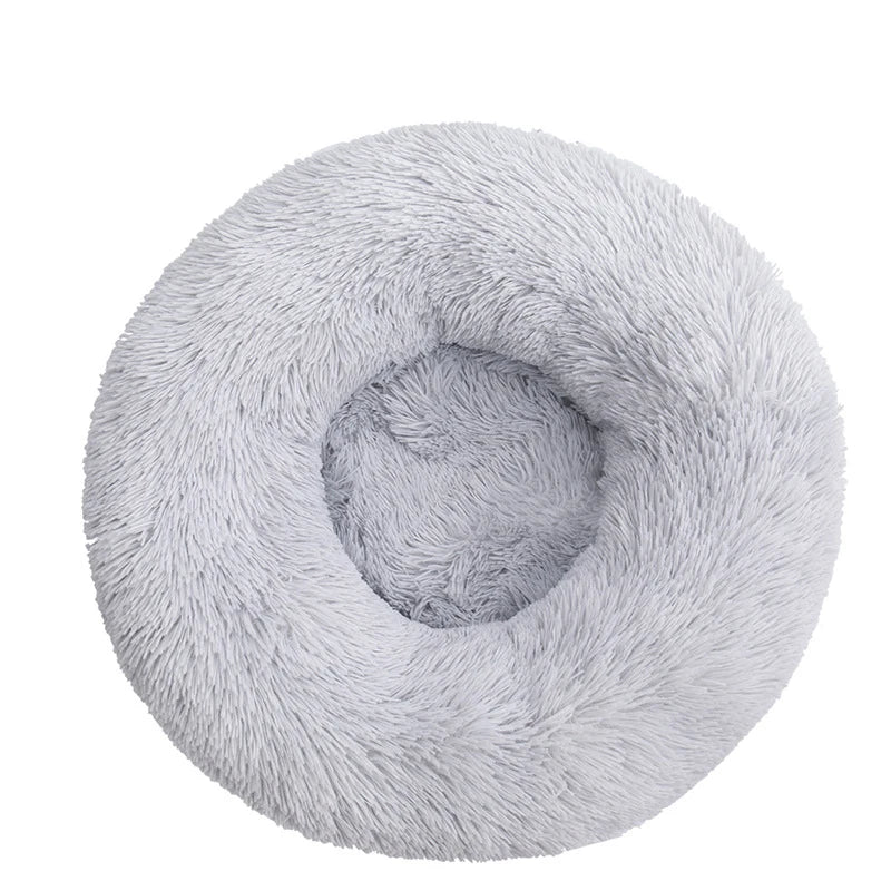 40-110cm Round Pet Bed for All Size Dogs & Cats – Super Soft Plush Dog Bed, Winter Warm Sleeping for Large & Small Pet's - Crazy Pawz  Pet Bed 