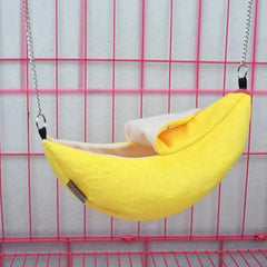 Soft Warm Hamster Banana Bed – Hanging Hammock & Nest for Small Pets - Crazy Pawz  Hamster Bed 