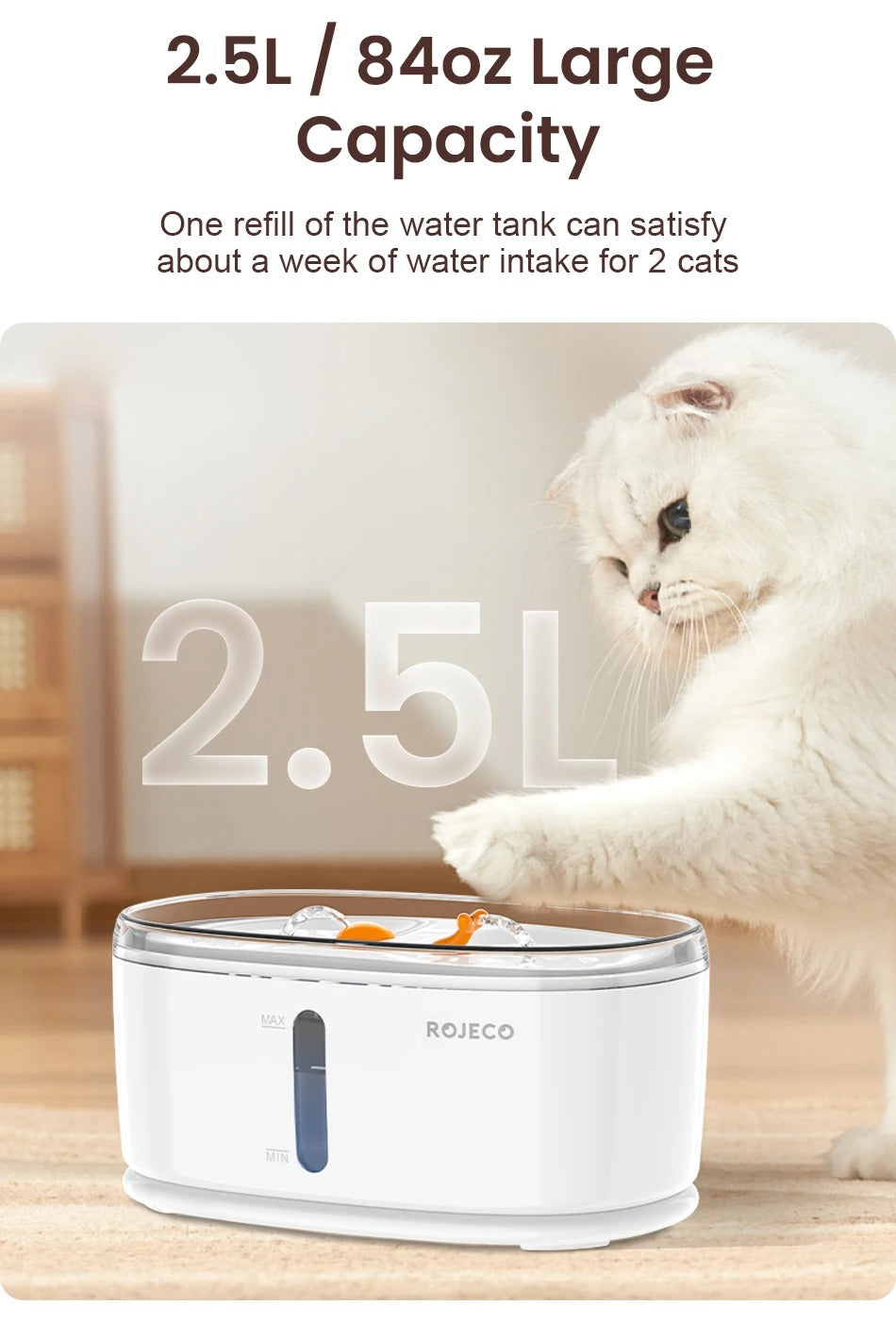 Automatic Dual Bowls Fresh Water Fountain - Cat & Dog Water Dispenser - Crazy Pawz